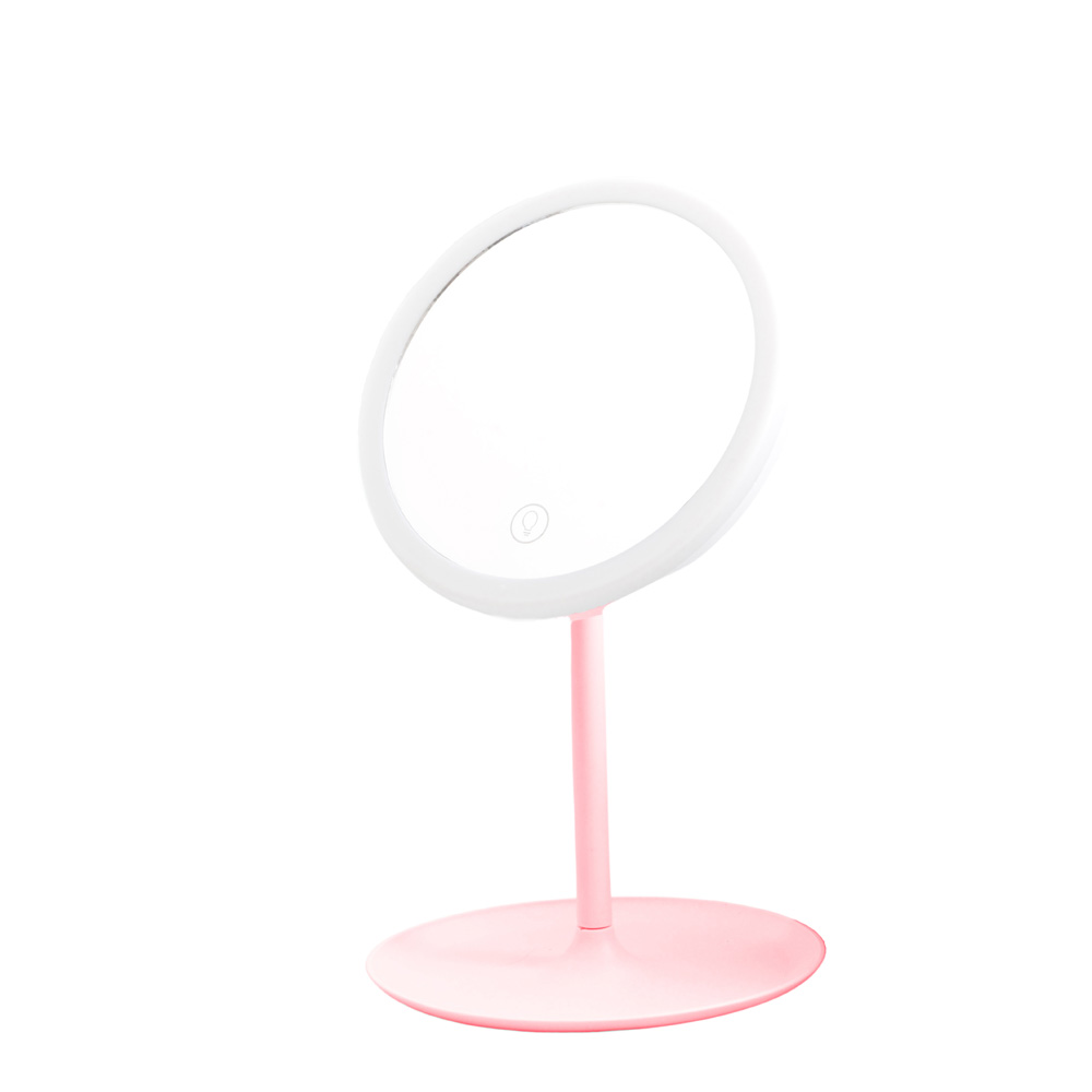 ESPELHO MESA LED TOUCH USB 18X31X18 ROSA - Imagem 3