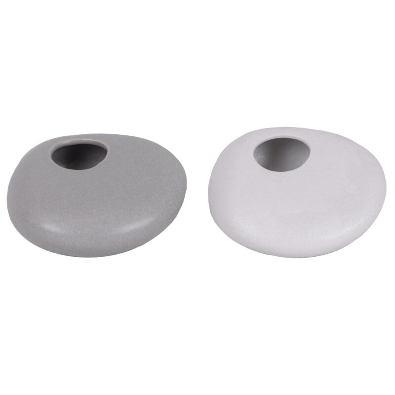 VASO PIERRE CINZA 15 CM - Imagem 2