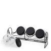 PORTA CONDIMENTO C/RACK 200ML PT 5PCS VD
