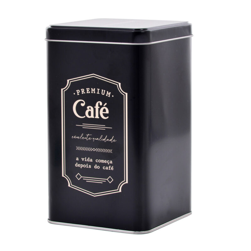 LATA CAF? BUONO 1500ML PRETA METAL