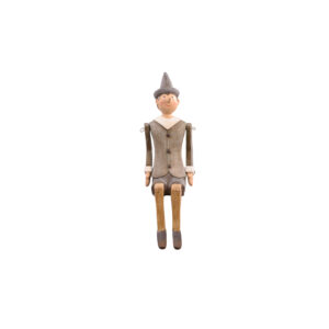 ESCULTURA PINOQUIO CINZA 6.5X20X10CM RS