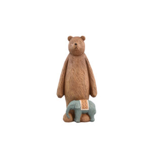 ESCULTURA URSO MARROM 12.5X24.5X9.5CM RS