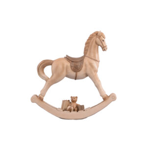 ESCULTURA CAVALO BRANCO 24.5X25X7CM RS