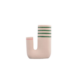 VASO STRIPE BR VERDE 16X26X15CM PC