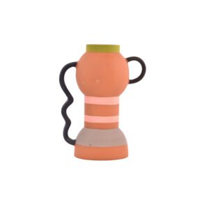 VASO C/ALCA CORDEL 21X27X13CM TERRACOTA