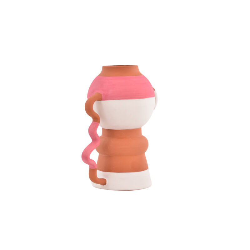 VASO C/ALCA CORDEL 21X27X13CM TERRACOTA - Imagem 3
