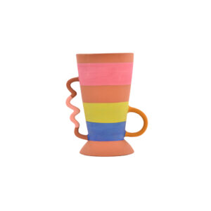 VASO C/ALCA CORDEL 21X27X13CM TERRACOTA