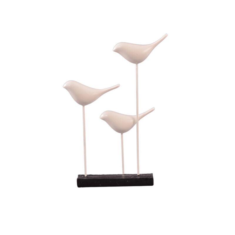 ESCULTURA 3 BIRDS 19X27X5,5CM RS