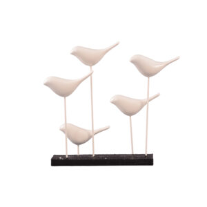 ESCULTURA 5 BIRDS 27X24X6CM RS