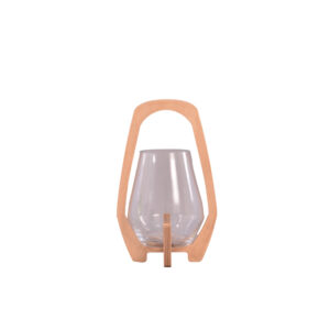LANTERNA P/ VELA WOOD   12X18X12 MD/VD