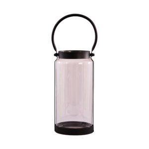 LANTERNA P/ VELA IRON 15X26 METAL/VIDRO