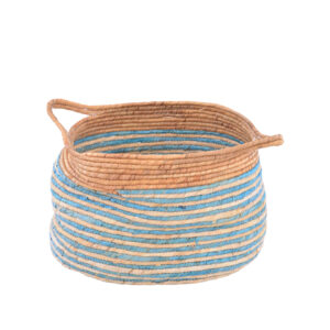 CESTO C/ALCA TRUONG VD 36X26X36CM PALHA
