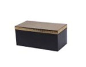 CAIXA DECOR LID  DOURADO/PRETO 23X10X12