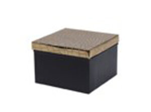 CAIXA DECOR LID DOURADO/PRETO 13X9X13 MT