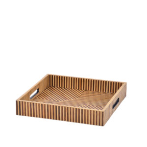 BANDEJA QD THU BOM 33X5.5X33CM MDF/BAMBU