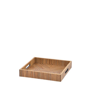 BANDEJA QD THU BOM 27X5X27CM MDF/BAMBU