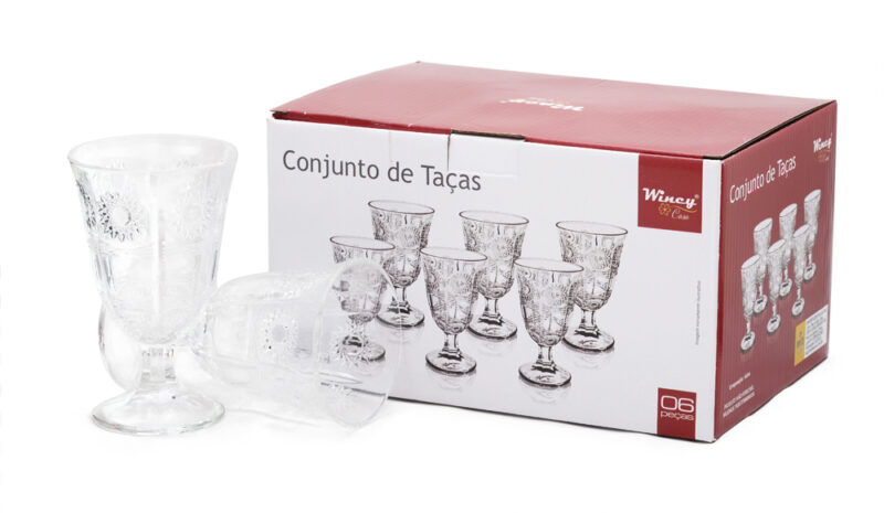 TACA SUN 226ML VIDRO C/ 6PCS