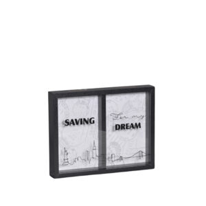 COFRE SAVE PRETO 28X22X4 MDF/VIDRO