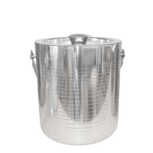 BALDE P/GELO C/PEGADOR LINES 18X17X16CM INOX