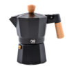 CAFETEIRA ITALIANA 3 XICARAS ALCA MADEIRA BLACK 150ML ALUMINIO