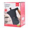 CAFETEIRA ITALIANA 3 XICARAS ALCA MADEIRA BLACK 150ML ALUMINIO - Imagem 2