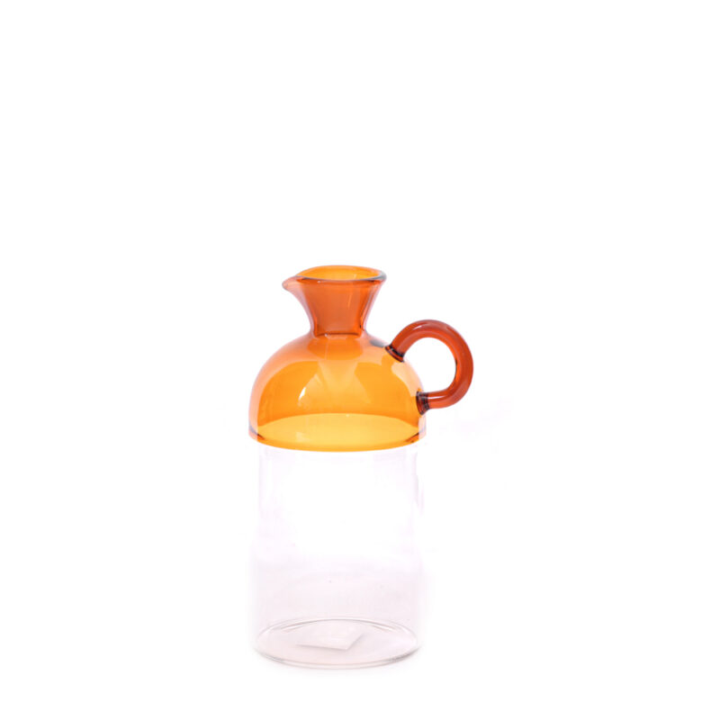 VASO NORDICO JARRA AMBAR 17X8CM VIDRO