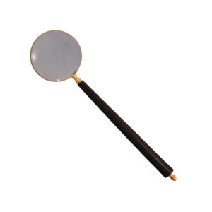 LUPA  DALSIN  DOURADO/PRETO 10CM MADEIRA/LATAO
