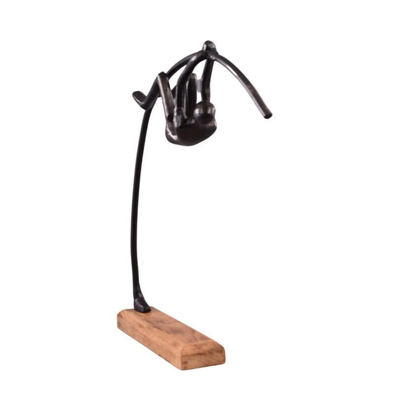 ESCULTURA  ATLETISMO  MADEIRA/PRETO 37X39X6CM MAD/ALUMINIO - Imagem 2