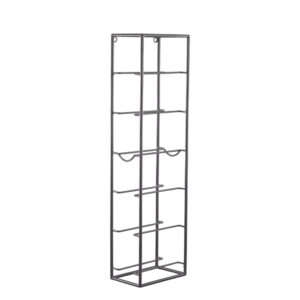 SUPORTE VINHO WINE 6 GARRAFAS PRETO METAL