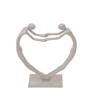 ESCULTURA SALTO ORNAMENTAL PRATA 29X33X10 METAL