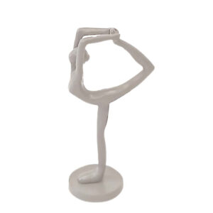 ESCULTURA  GINASTICA ARTISTICA  PRATA 12X23X8 METAL