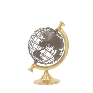 GLOBO UNIVERSAL PRETO/GOLD 18X26X11CM METAL
