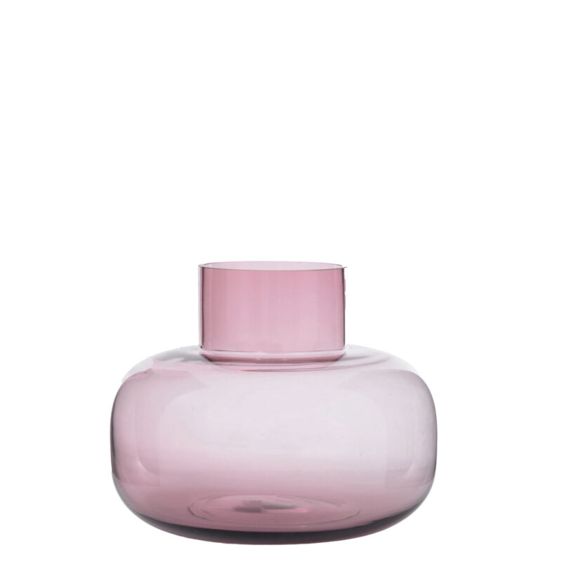 VASO VENEZA ROXO 14X16X14CM VIDRO