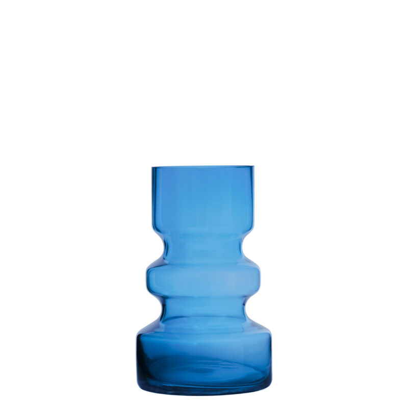 VASO SILHUETA AZUL ESCURO 12X19X12CM VIDRO