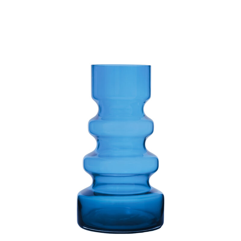 VASO SILHUETA AZUL ESCURO 13X25X13CM VIDRO