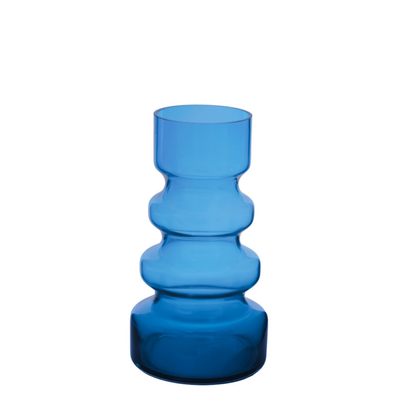 VASO SILHUETA AZUL ESCURO 13X25X13CM VIDRO - Imagem 2
