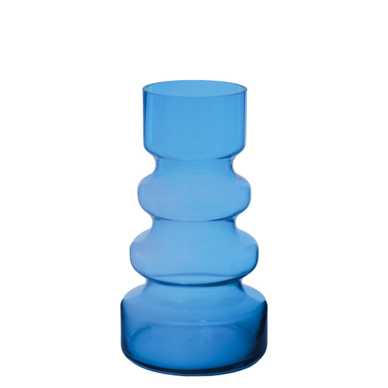 VASO SILHUETA AZUL ESCURO 16X30X16CM VIDRO - Imagem 2