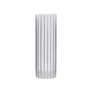 VASO CANNEL TRANSPARENTE 10X30X10CM VIDRO