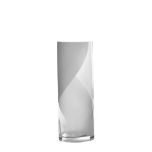 VASO NEIGE BRANCO/CLEAR 11X30CM VIDRO