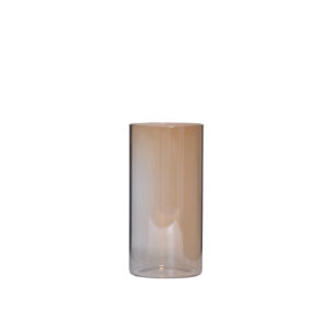 VASO UNI AMBAR FURTA COR 10X20X10CM VIDRO