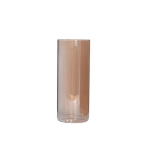 VASO UNI AMBAR FURTA COR 10X25X10CM VIDRO