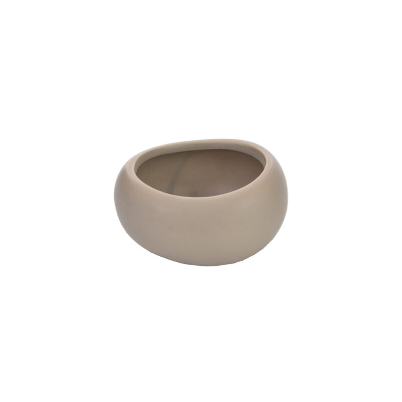 PORTA VELAS PIERRE CINZA CL 10X5X9CM CERAMICA
