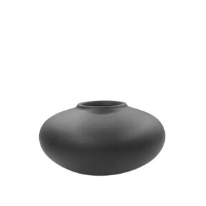 VASO EGITO PRETO 22X22X12CM EM TERRACOTA