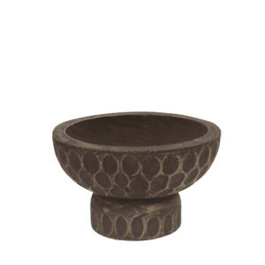 VASO PINE PRETO GOLD 21X21X13CM MADEIRA