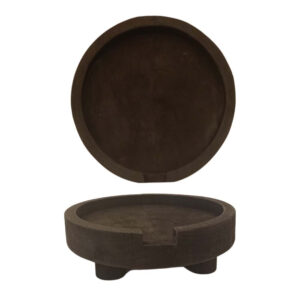 CENTRO DE MESA PINE PRETO 25X25X7CM MADEIRA