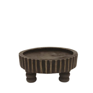 CENT.MESA RD PINE PRETO GOLD 28X28X12CM MADEIRA
