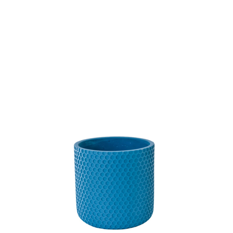 CACHEPOT HONEY AZUL 7.5X7.2X7.5CM CIMENTO