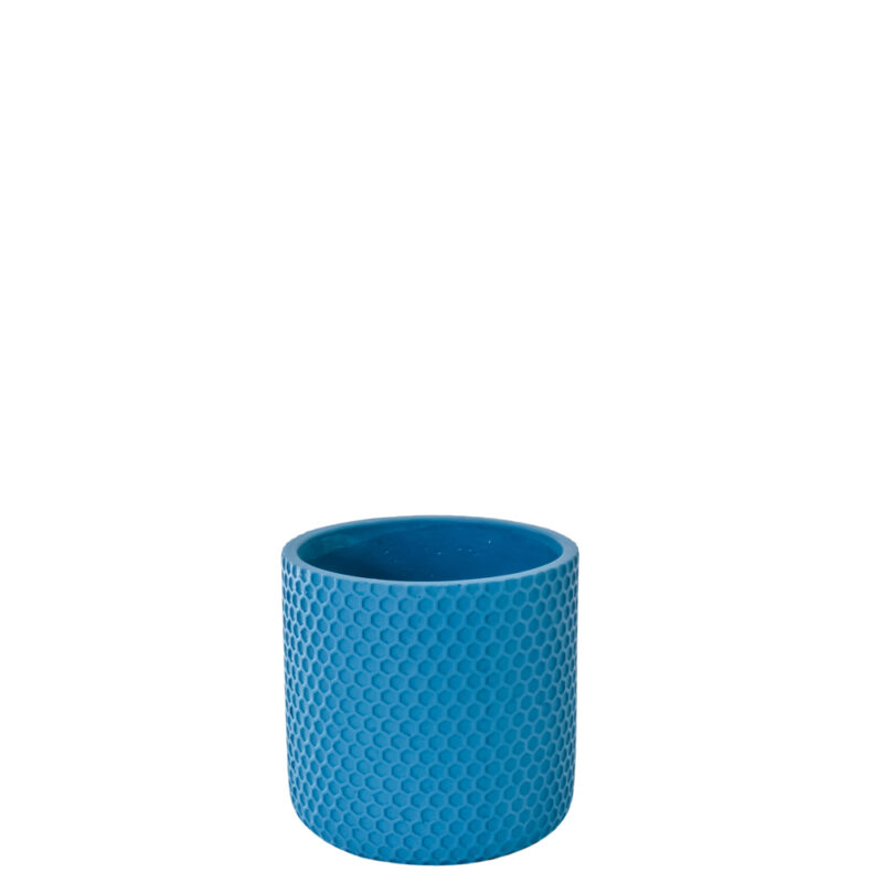 CACHEPOT HONEY AZUL 7.5X7.2X7.5CM CIMENTO - Imagem 2