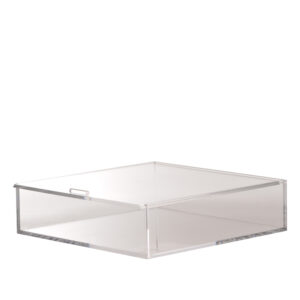 CAIXA QUAD GAVETA 30X6X30CM ACRILICO