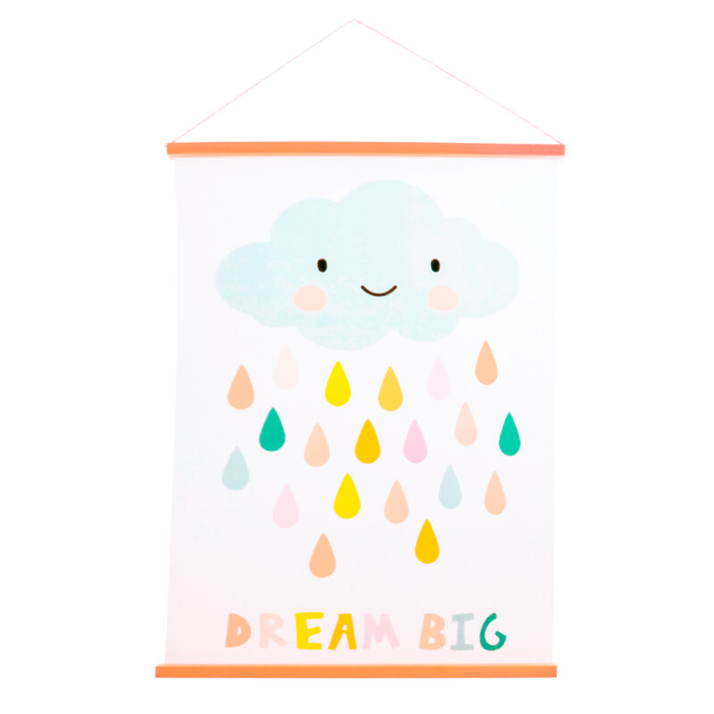 QUADRO BANNER INFANTIL RAIN COLORS 40X60MDF/CANVAS - Imagem 2
